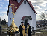Освящение креста и купола для часовни Воскресения Христова состоялось в селе Осиково
