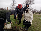 В честь 76-летия Победы в Великой Отечественной войне по благословению иерея Андрея Павленкова была высажена аллея к братской могиле в хут. Красном