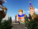 Преосвященнейший епископ Симон совершил чин освящения куполов и крестов для храма в честь преподобного Сергия Радонежского пос. Сидорово-Кадамовский