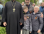 Протоиерей Роман Амплеев принял участие в митинге, посвященном 78-й годовщине победы в Великой Отечественной войне