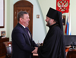 В Администрации г. Шахты состоялась встреча епископа Шахтинского и Миллеровского Симона и главы Администрации города Шахты И.И. Медведева