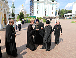 Преосвященнейший епископ Симон возглавил паломничество из Шахтинской епархии в Свято-Троицкую Сергиеву Лавру