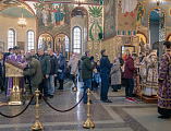 В субботу второй седмицы Великого поста епископ Шахтинский и Миллеровский Симон совершил всенощное бдение в Покровском кафедральном соборе г. Шахты