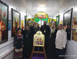 Состоялась торжественная встреча иконы святого Архистратига Михаила, написанной в год 80-летия Великой Победы   
