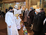 В Крещенский сочельник епископ Шахтинский и Миллеровский Симон совершил богослужение в храме святителя Николая г. Новошахтинска