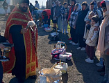 В станице Владимирская и хуторе Большая Фёдоровка освятили пасхальные куличи