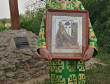 В Вербное воскресенье освящен Поклонный Крест на въезде в хутор Малотокмацкий