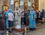 Накануне праздника Благовещения Пресвятой Богородицы Преосвященнейший епископ Симон совершил всенощное бдение в Покровском кафедральном соборе г. Шахты