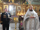 В связи с 100-летним юбилеем образования пограничной охраны в Покровском кафедральном соборе совершили молебен с участием военнослужащих