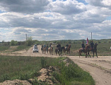 Участники конного перехода посетили храм Покрова Пресвятой Богородицы сл. Никольской