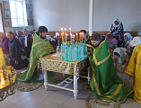 В городе Донецке в день памяти святого благоверного князя Александра Невского соборным богослужением отметили круглую дату, а именно пятилетие открытия прихода святой блаженной Матроны Московской