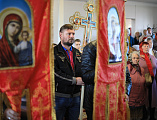 В престольный праздник Преосвященнейший епископ Симон совершил Божественную литургию в храме святой блаженной Матроны Московской г. Донецка