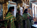 Соборным богослужением в шахтинском храме Вознесения Господня отметили праздник в честь преподобного Сергия Радонежского
