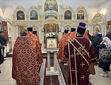 В престольный день Преосвященнейший епископ Симон совершил Литургию в храме в честь великомученицы Варвары города Гуково