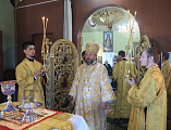С архипастырским визитом Преосвященнейший епископ Симон посетил храм Вознесения Господня станицы Красюковская