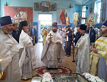 Соборное богослужение в храме поселка Каменоломни и крестный ход прошли в день воспоминания чуда, совершенного Архангелом Михаилом в Хонех
