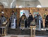 В День памяти иконы Божией Матери Споручница грешных в Державном храме г. Донецка состоялось говение духовенства и соборное богослужение