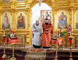 Преосвященнейший Симон совершил Божественную литургию и хиротонию во пресвитеры в храме великомученика Георгия Победоносца хутора Лихой