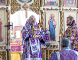 Божественная литургия в Покровском кафедральном соборе города Шахты