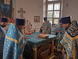 В храме Донской иконы Божией Матери слободы Шарпаевка состоялось соборное богослужение духовенства Тарасовского благочиния