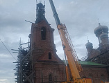 В храме Архангела Михаила слободы Позднеевка начались ремонтно-восстановительные работы