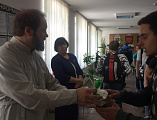 Иеромонах Димитрий (Яроцкий) поздравил со Светлым Христовым Воскресением учащихся казачьих образовательных учреждений города Миллерово