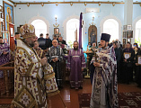 Преосвященнейший епископ Симон с архипастырским визитом посетил Чернышевское благочиние
