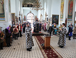 Чтение Великого покаянного канона преподобного Андрея Критского в Донецком Успенском архиерейском подворье ст. Гундоровской во вторник первой седмицы Великого поста