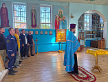 Молебен о пожарных и спасателях прошёл в храме Архистратига Михаила поселка Каменоломни