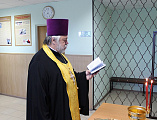 Настоятель храма равноапостольного князя Владимира г. Шахты протоиерей Митрофан Мухин совершил чин освящения Аютинского поста ДПС на трассе М4 «Дон»