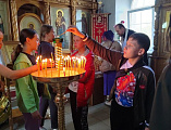 В Донском храме г. Новошахтинска снова встречают детей из Северодонецка