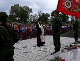 Протоиерей Роман принял участие в торжественных митингах в честь Дня Победы в х. Усьман и х. Красный