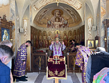 Божественная литургия в храме святых мучениц Веры, Надежды, Любови и матери их Софии в станице Багаевской