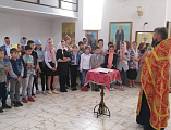 В храме святой преподобномученицы Елисаветы состоялась встреча учеников 4 класса школы № 9 г. Гуково и иерея Георгия Русинова