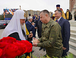 Святейший Патриарх Кирилл освятил главный воинский храм Южного военного округа в Ростове-на-Дону, Предстоятелю Церкви сослужили архиереи Донской митрополии 