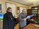 Преосвященнейший епископ Симон обсудил с настоятелем проект росписи храма в честь Архистратига Михаила города Новошахтинска