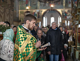 В праздник Входа Господня в Иерусалим епископ Симон совершил богослужение в Покровском кафедральном соборе города Шахты