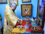 Епископ Шахтинский и Миллеровский Симон совершил воскресную Божественную литургию в храме в честь образа Пресвятой Богородицы Взыскание погибших пос. Сидорово-Кадамовский