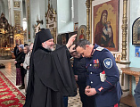 Чтение Великого покаянного канона преподобного Андрея Критского в Донецком Успенском архиерейском подворье ст. Гундоровской во вторник первой седмицы Великого поста