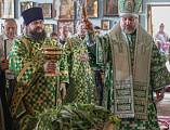 В праздник Входа Господня в Иерусалим епископ Симон совершил богослужение в храме Вознесения Господня города Шахты