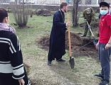 Благочинный Зверево-Никольского округа принял участие в акции «Сад памяти»