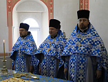 В день престольного праздника Преосвященнейший епископ Симон совершил Божественную литургию в храме Донской иконы Божией Матери г. Новошахтинска