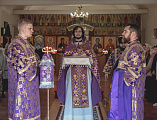 В Неделю вторую Великого поста Преосвященнейший епископ Симон совершил Божественную литургию в храме великомученика Пантелеимона поселка Майский