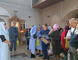 Молебен и поздравления в Донском храме, совместно с членами УПП ВОС