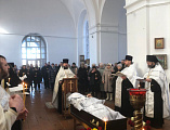 Отпевание протоиерея Петра Почтового состоялось в храме святителя Тихона Задонского станицы Кривянской