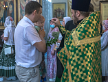 В канун праздника Святой Троицы Преосвященнейший епископ Симон совершил всенощное бдение в Покровском кафедральном соборе г. Шахты