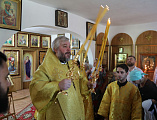 В день престольного праздника Преосвященнейший епископ Симон совершил Божественную литургию в храме святой равноапостольной княгини Ольги пос. Горный