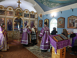 Преосвященнейший епископ Симон возглавил Литургию Преждеосвященных Даров в храме Казанской иконы Божией Матери г. Гуково