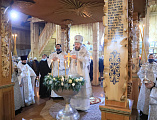 В Крещенский сочельник епископ Шахтинский и Миллеровский Симон совершил богослужение в храме святителя Николая г. Новошахтинска