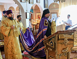 Преосвященнейший епископ Симон совершил Божественную литургию в день престольного праздника в храме святой равноапостольной княгини Ольги поселка Горный